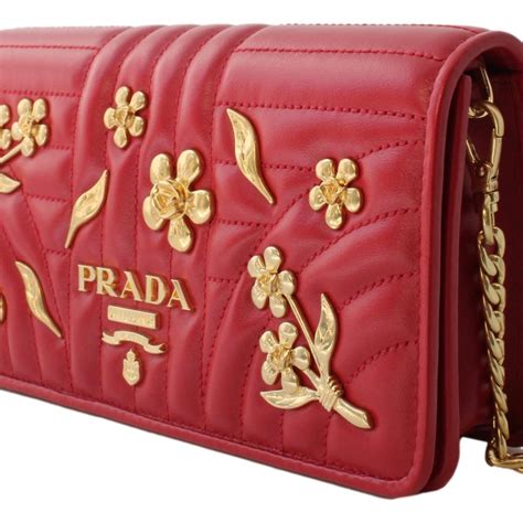 prada 1dh044 quilted bags chain red|farfetch prada bags.